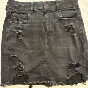 American Eagle Black Denim Skirt